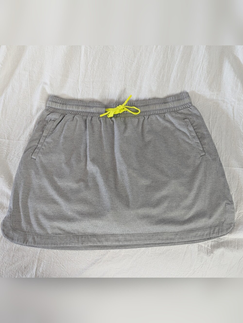 Anatomie Myra PullOn Skort Grey Heather Drawstring Athletic Travel Skirt Size XL